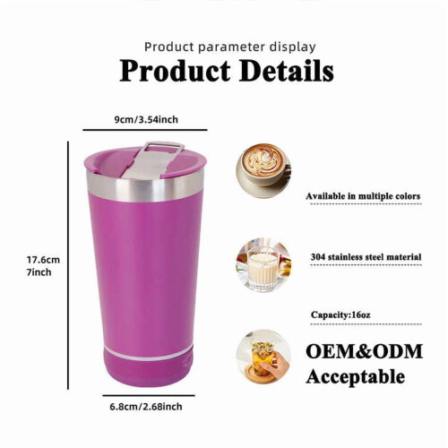 Bluetooth-Lautsprecher-Trinkbecher, 473 ml, vakuumisoliert 1