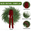 Guirlanda de Natal artificial de pinheiro e cedro com laço vermelho (pacote com 2) 4
