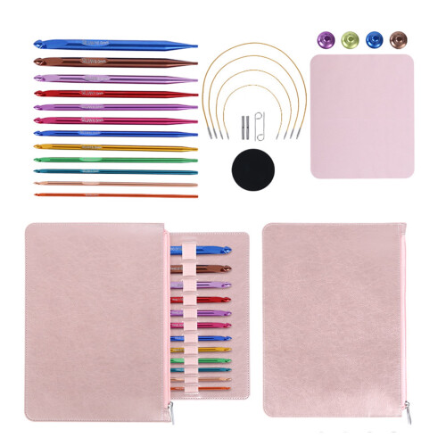Ensemble de 12 crochets tunisiens interchangeables 3.0–10