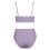Σετ Tankini για γυναίκες σε ανοιχτό μωβ χρώμα: U-λαιμόκοψη, ψηλή μέση, έλεγχος κοιλιάς, 6