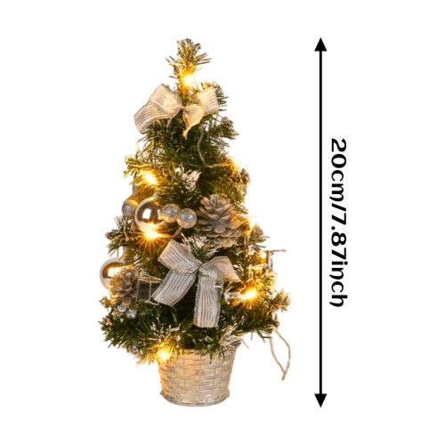 Árvore de Natal artificial de mesa vermelha JEWLALO de 8 polegadas com 1