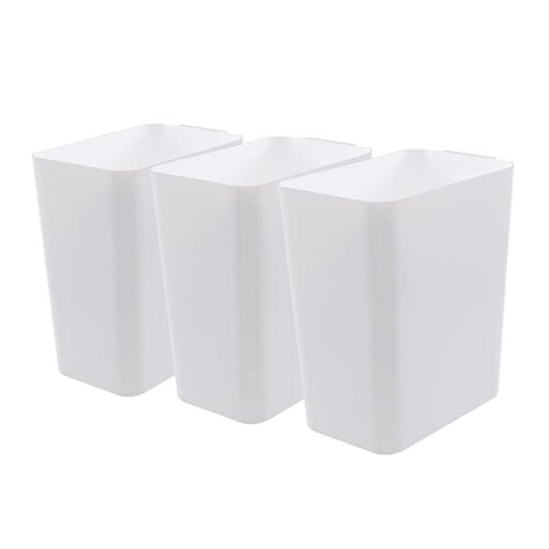 Cubo de basura rectangular de plástico de 4,5 galones