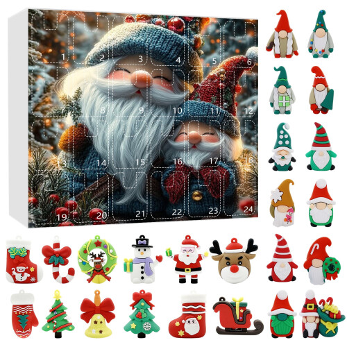 Calendar de Advent cu tematică de gnomi și 24 de figurine 1