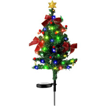 2026Nouvelles guirlandes lumineuses solaires étanches pour sapin de Noël, piquets de décoration pour allée et jardin extérieurs – Compatibles