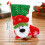 4 Mini Meias de Natal de Feltro com Boneco de Neve, Urso Polar e Papai Noel 4