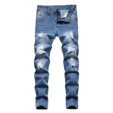 Boys Ripped Distressed Skinny Jeans Denim Pants Fashion Fit for Kids Comfort Stretch Casual Streetwear Style,Z05 Blue,6-7 Years