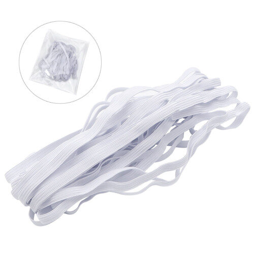 2 Rolls Polyester Elastic Band for Sewing Clothes, Crafts, Handmade Projects, Stretchy Elastic Yarn for Garments