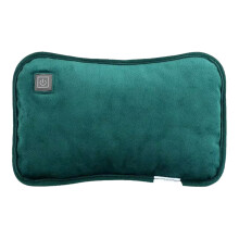 USB Rechargeable Hot Water Bottle with Flannel Cover, Adjustable Heat, Foldable, Portable Bed/Hand Warmer, Auto Off, Washable — Compatible with USB