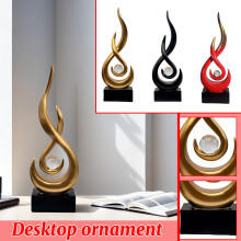 Sculpture décorative en résine Art Déco en forme de flamme (1 pièce)