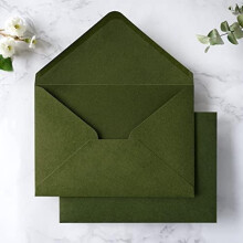 Olijfgroene enveloppen van 5,25 x 7,25 inch (50 stuks)
