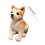 Peluche chiot avec ruban rouge 25 cm 3