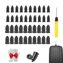 40PCS Tire Repair Rubber Nails Kit (2 Sizes), Screw-in Plugs Compatible with Car/Motorcycle/Truck
