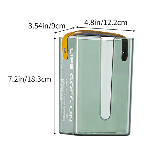 Caixa de lenços de papel retangular de plástico verde, ideal para presentear amigos. 2