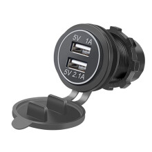 Duální USB nabíječka do auta 5V1A + 2,1A