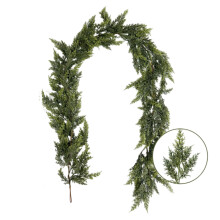 Kunstmatige kerstslinger van 1,8 meter – Zachte naaldenrank, geschikt voor binnen- en buitendecoratie (muur, deur, boom), compatibel met standaard