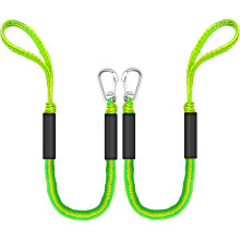 Bungee Dock Line for båter – 3 fot elastisk fortøyningstau med klips i rustfritt stål – kompatibel med vannscooter, pontong, kajakk, jolle