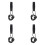 Emergency Whistle Portable 120dB 4pcs with Neck Strap 1