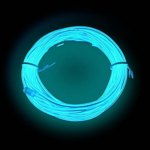 Limegrønn EL-ledning 5m – Batteridrevet, 4 moduser,