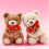 Rose Bear Toy Teddy with Red Rose 1 Piece 6