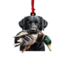 Enfeite de Natal para Caça de Patos – Decoração de Pato Real em Acrílico 2D para Árvore – Presente Ideal para Caçadores e Entusiastas de