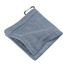Square Golf Towel Microfiber Fabric Golf Towel Cleaning Tool with Carabiner Hook Resistance Clip Golf Club Wipe Cloth
