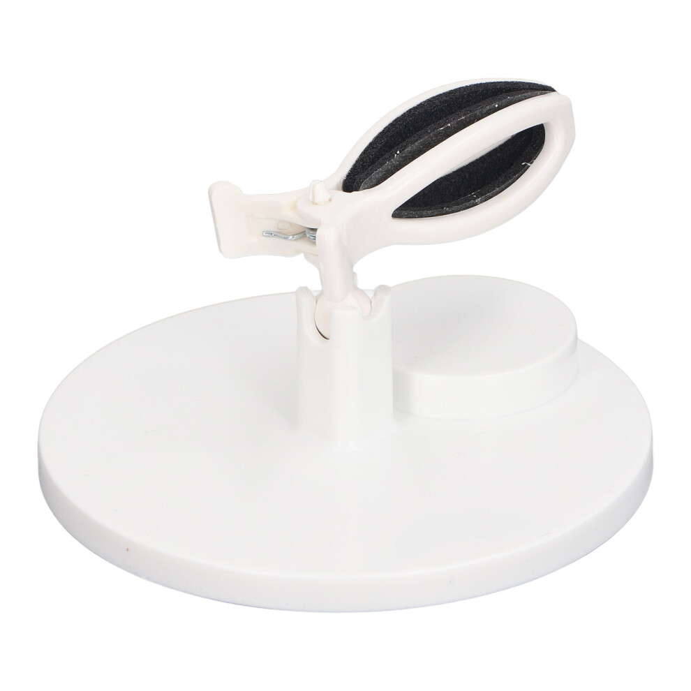 White Nail Polish Bottle Clamp For Manicure Strong Hold Adjustable Anti Spill