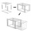 2/4-Pack Large Stackable Clear Acrylic Storage Drawers, Easy Assembly, for Bathroom, Kitchen, Vanity, Undersink & Pantry – Compatible with Standard 3