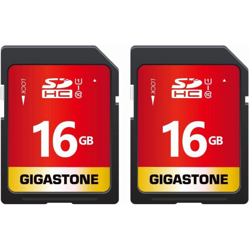 Card de memorie SDHC UHS-I U1Class10 16GB, pachet de 2