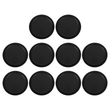 10Pcs Black Small Hockey Pieces Stable Replacement Pucks for Desktop Ice Hockey Tables