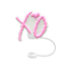 Décorations de pailles en silicone pour la Saint-Valentin, avec de jolis motifs de dessins animés, pour gobelets et articles de fête