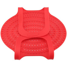 Tapis de levage de dinde en silicone de qualité alimentaire, réutilisable et résistant à la chaleur, 59 x 31,5 cm (rouge)