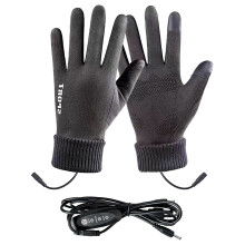 Gants chauffants USB pour hommes et femmes, rechargeables, compatibles avec les écrans tactiles, 3 niveaux de chaleur, pour une utilisation