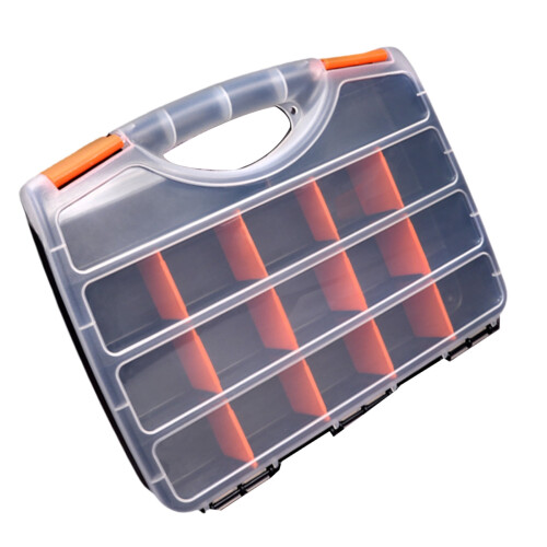 Double Side Screw Organizers Box with Lids Compartments Tool Bin Divider Compartment Containers Sorting Screw Box
