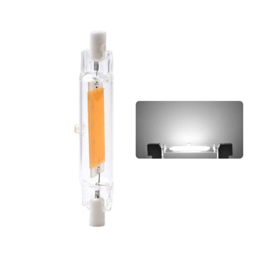 Pacote com 2 lâmpadas LED COB R7S de 5W, dimerizáveis, de 78mm e 118mm. 1