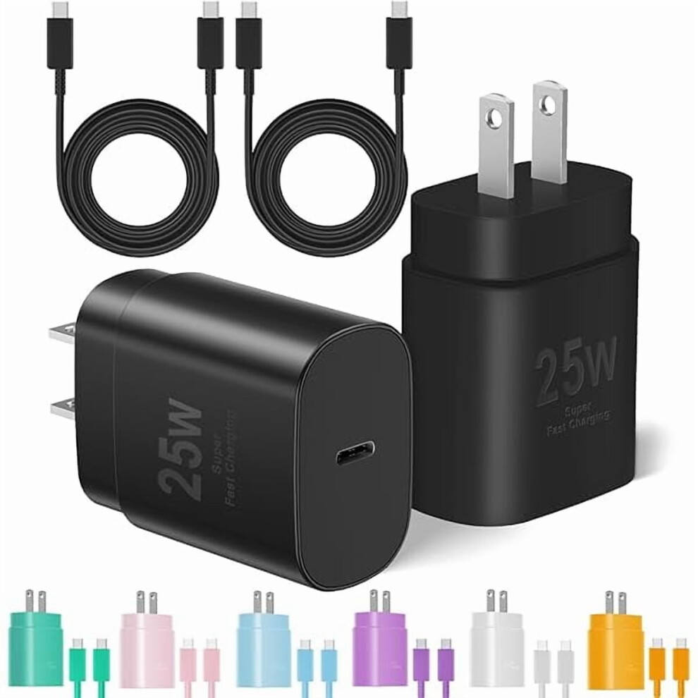 25W Type-C Fast Charger With 6Ft Cable 2-Pack 971050593944