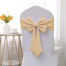 Elastische Schleife als Weihnachtsstuhl-Rückenlehnenbezug, verdickte Schleife als Dekoration für Speisesaal/Hotelbankett, kurze Schleife ohne