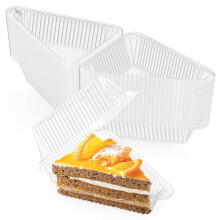 100-pakning plastkakebokser med lokk, 4,33 tommer klare ostekakebeholdere for bakeri, kafé, fest, matoppbevaring, gjennomsiktig