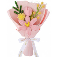 Bouquet de roses et marguerites au crochet fait main, idéal comme cadeau pour votre bien-aimé(e), votre famille ou vos amis. Fleurs en fil
