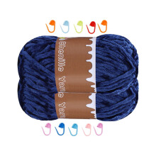 Hand Woven Crochet Yarn Velvet Soft for Knitting DIY 2 Balls