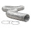 Αγωγός μετάβασης στεγνωτηρίου Proflex 4" x8' UL2158 με 2 σφιγκτήρες 1