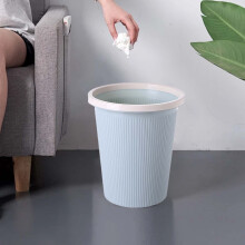 9.8x11x7.1in Pressure Trash Can – Green/Gray/Pink, Plastic, Sturdy & Easy-Clean for Bathroom/Kitchen/Office