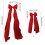 Extra grote kerststrik van gaas, wit en rood. 3