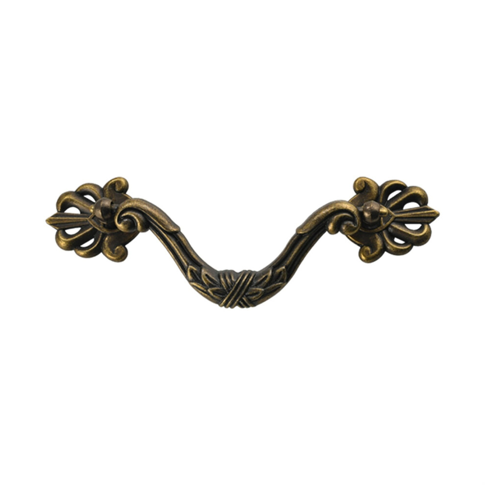 Antique Bronze Bail Drawer Handles, 4.37 Inch Hole Centers Vintage Zinc Alloy Pulls For Furniture, Dresser, Cupboard, Wardrobe, Kitchen Door 9402001145406