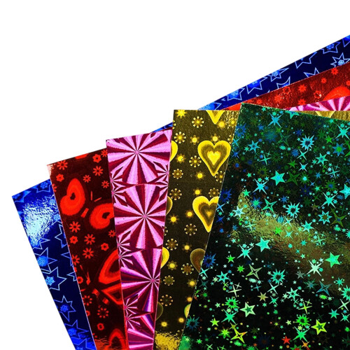 Papier kraft nacré multicolore 15 cm, 50 ou 100 pièces
