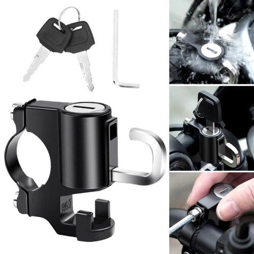 Motorcycle Helmet Lock Multifunctional Rustproof Helmet Lock Fixed Hook Q8S 2