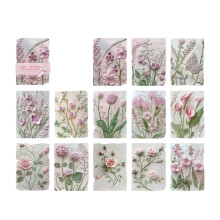 Papel texturizado com flores e folhas para scrapbooking (23 folhas)
