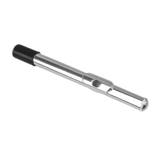 Zilverkleurig metalen fluitkopstuk 23 cm. Professioneel fluitkopstuk, geschikt voor houtblazers en studenten.