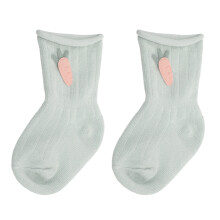 Baumwollsocken für Kleinkinder, mittelhoch, rutschfest und atmungsaktiv, grün