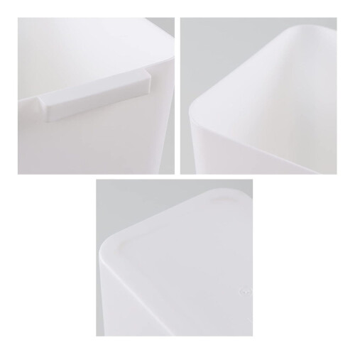 Cubo de basura rectangular de plástico de 4,5 galones 2