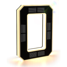 Numéros de maison solaires lumineux de 23 cm (9 pouces), panneaux d'adresse LED étanches, compatibles avec une utilisation extérieure
